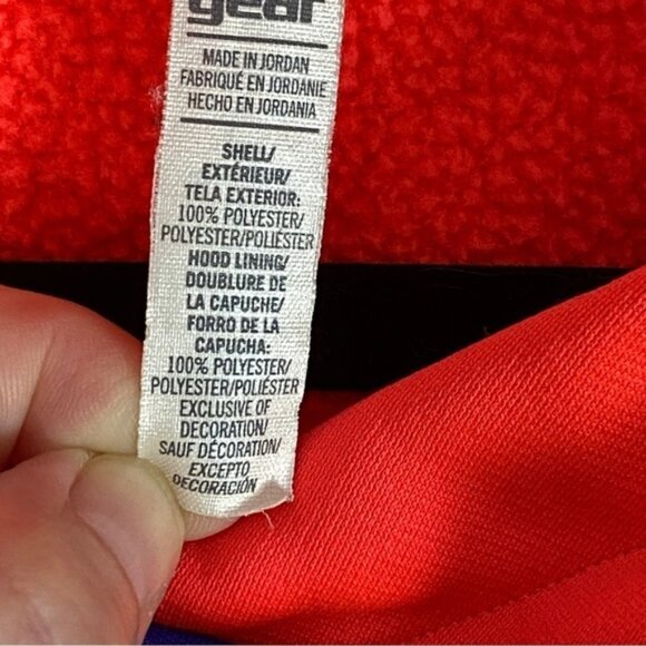 Under Armour Cold Gear Pullover Hoodie Semi Fitted Sz Large Orange with Pocket - Picture 10 of 13